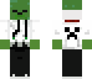 zombie white hood with creeper