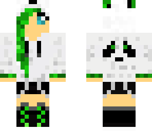 green panda girl