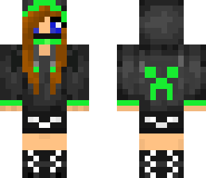green hoodie girl