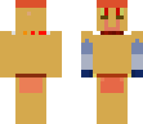 indian skin with two knifes