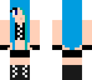 blue haired -biker- girl