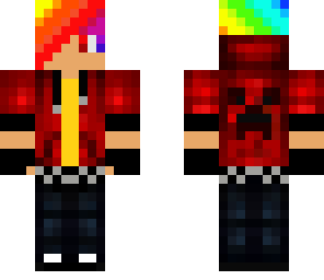 rainbow haired teen
