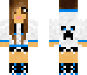 edited blue creeper girl