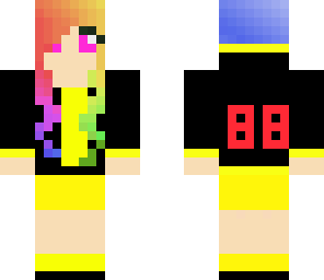 rainbow haired teen