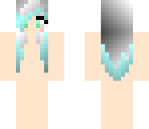 silver and blue hair girl base