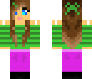 green striped shirt girl