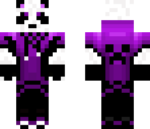 purple cool panda