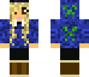 edited miencraft creeper girl
