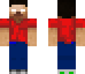 hd herobrine red shirt