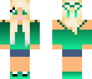 cute green girl
