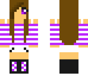 purple striped girl