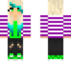 cyan tips girl