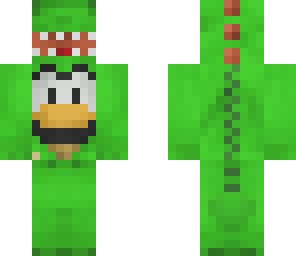 penguin in dinosaur suit