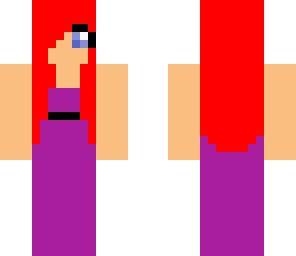 red-head strapless dress