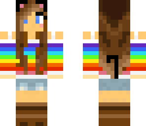 rainbow kitty girl edited