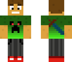 boy with diamond sword