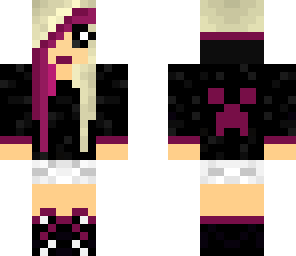 cute girl with creeper hoodie