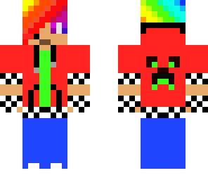 teen rainbow hair
