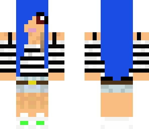 cute blue haired girl
