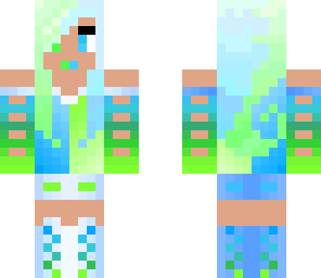 pretty blue and green jester girl