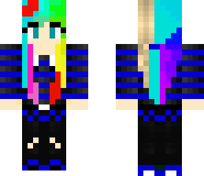 rainbow hair girl