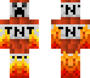 tnt creeper on fire
