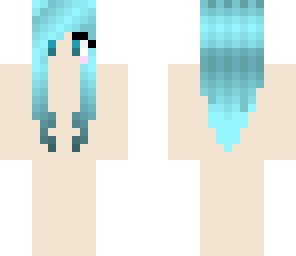 blue hair girl base