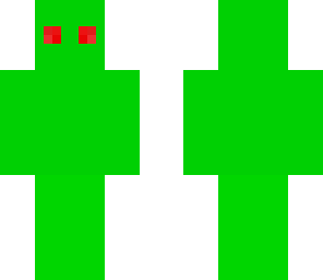 green with red eyes