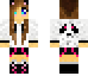 panda girl edit pinkheadphones