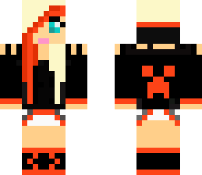 orange creeper girl but with blue eyes