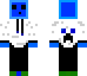 blue slime in a hoodie