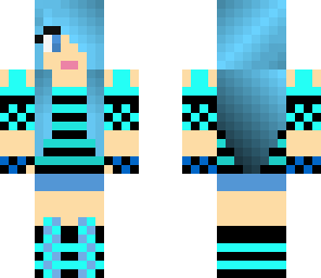 very blue girl