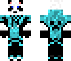 cyan and blue panda