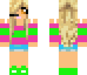 striped gamer girl