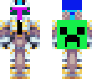light knight with creeper face on back