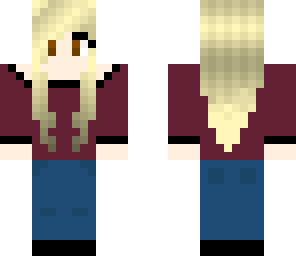 girl with dark red jumper