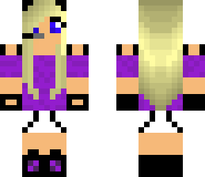 blonde girl with headphones
