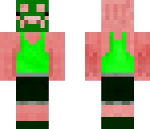pig with bad creeper mask