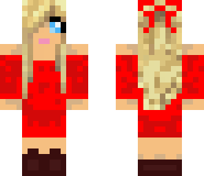 girl in red dress