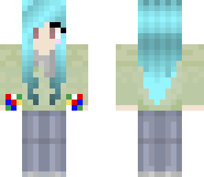 blue haired girl