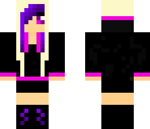 scene girl purple with pink