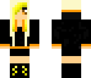 scene girl yellow with orange