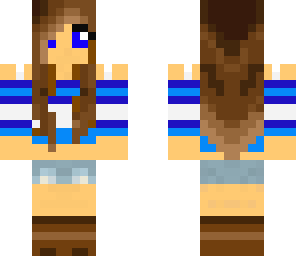 blu striped girl