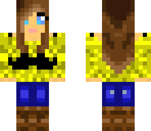 yellow moustache girl
