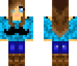 blue moustache girl