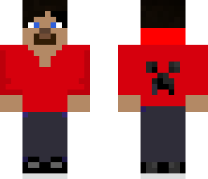 red sweatshirt steve with headphones