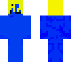 happy blue man