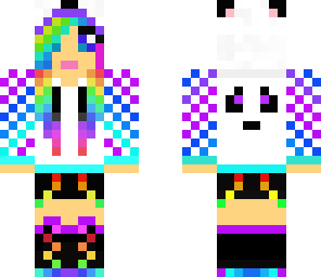 cute rainbow panda girl