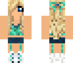 girl with mint green outfit