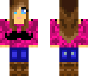 pink moustache girl